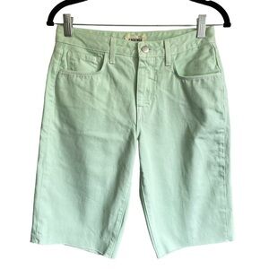 L’AGENCE Taylor High Rise Denim Short in Mint 100% cotton NWT Size 25